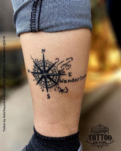 Pin Von Vintage Tattoo Ink Auf Compass Tattoo