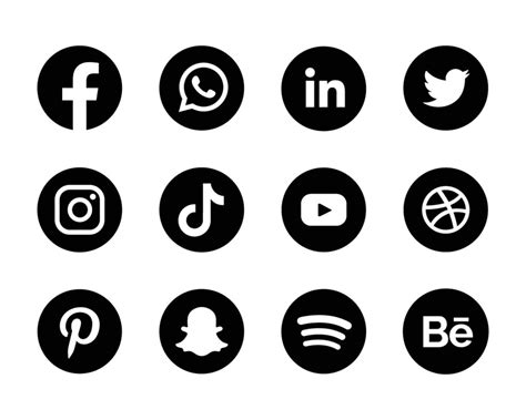 Facebook Instagram Snapchat Black And White Logo Allyw Getintoit
