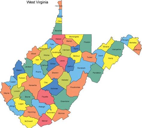 West Virginia Map With Counties