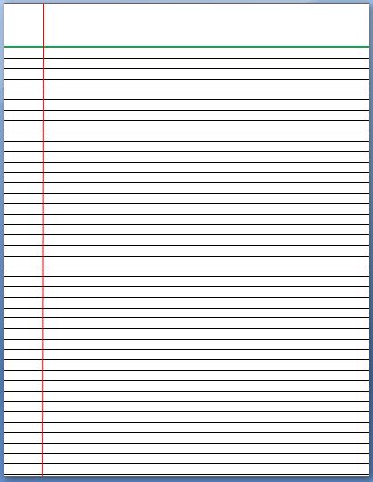 Free College Ruled Paper Template Hot