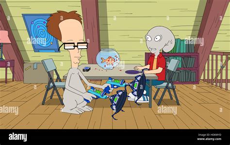AMERICAN DAD From Left Roger With Steve Smith S Face Left Klaus The Fish Center