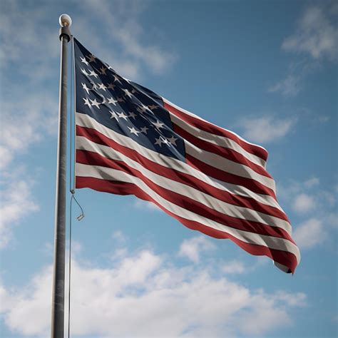 Free Photo Flag Of United States Of America Waving In The Wind On