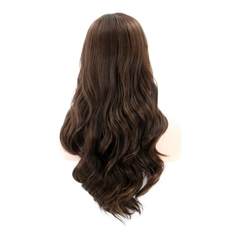 Brown Wavy Long Straight Curly Hair Full Wigs Cosplay Party For Woman