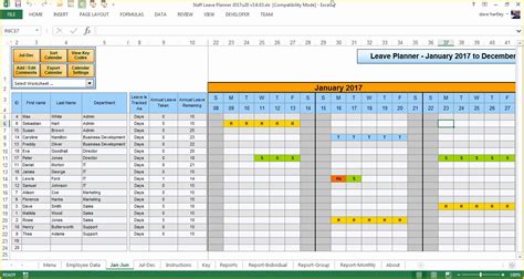 Free Annual Leave Planner Excel Template Of Anual Leave Planner Template Manage Staff Leave With