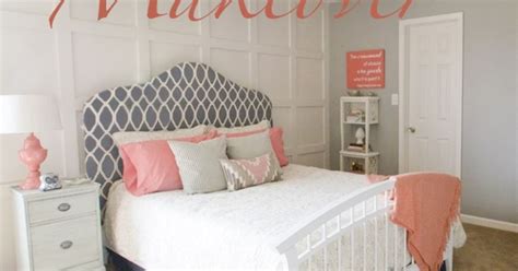 Coral And Gray Bedroom Makeover Room Reveal Hometalk