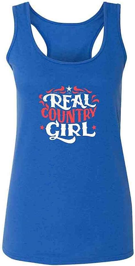 Real Country Girl Heather Royal Xl Fashion Tank Top Tee For