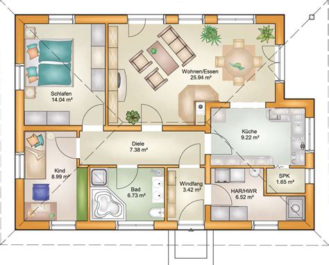 Modernes Wohnen 3d Grundrisse Für 4 Zimmer Bungalows Mangakeren