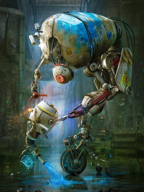 Painting Robots By Gleb Alexandrov Painting Concept Art 3d Art