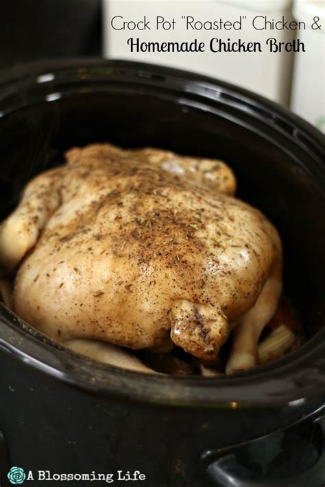 Add chunks of cut up philadelphia cream cheese, bacon and shredded cheddar. Crock Pot "Roasted" Chicken and Homemade Chicken Broth - A ...