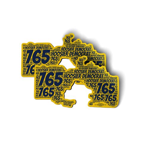 Area Code 765 6 X 35 Vinyl Sticker Pack Of Two Indiana