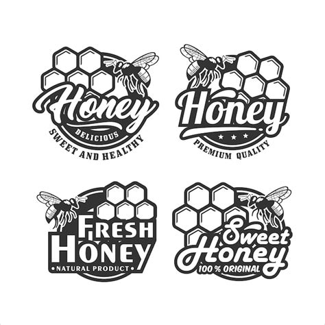 Premium Vector Honey Bee Design Logo Collection