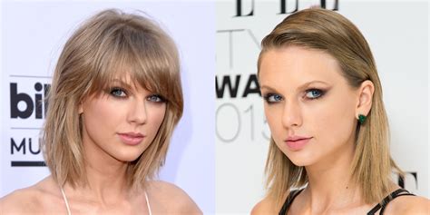 Fringe Benefits Celebrities With And Without Bangs Taylor Swift