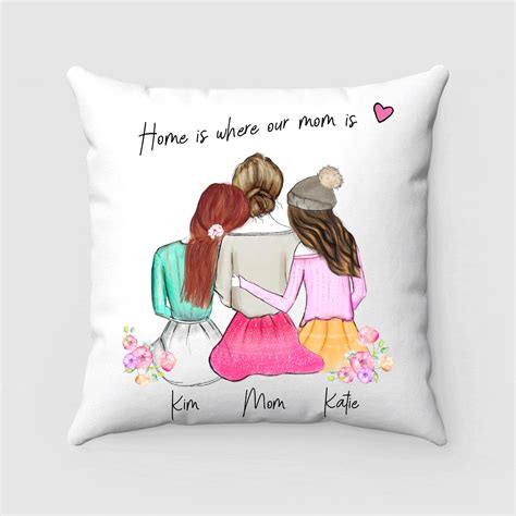 Daughters And Mom Pillow Glacelis