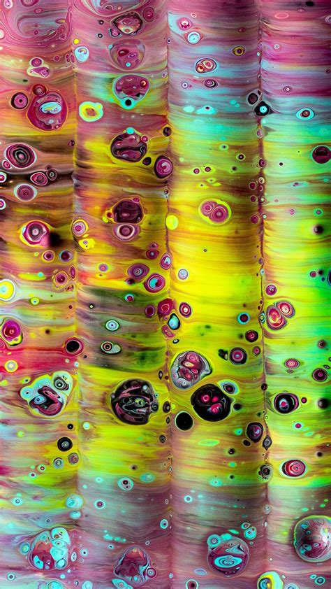 Colorful Bubbles Waves Liquid Paint 4k Hd Abstract
