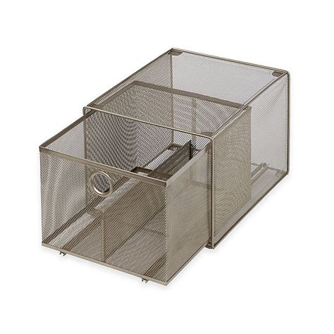 Where bed bath & beyond had more appliances, the container store sold more storage units. ORG Large Steel Mesh Stacking Drawer | Bed Bath and Beyond ...