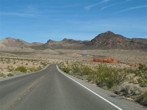 Highway In Lake Mead National Recreation Area Nevada Stock Image