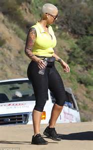 Amber Rose Flaunts Shapely Derriere In Skin Tight Leggings
