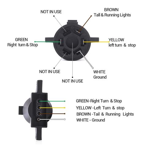 pin blade   pin flat trailer adapter wiring plug  rv tow truck lights ebay