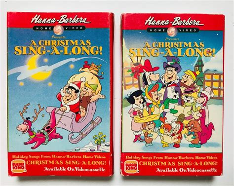 Hanna Barbera Burger King 1989 Christmas Sing A Long Set Poster And X2