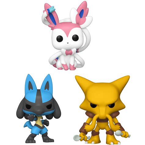 Buy Funko Pop Pokemon Season 9 Collectors Set 3 Figure Set Includes Alakazam Sylveon And
