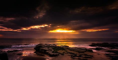 Sunset Seashore Scenery · Free Stock Photo