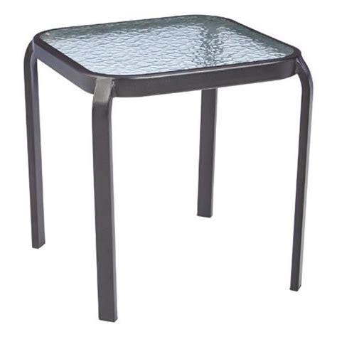 Living Accents T4s16ko1bk 16 In Aqutx Square Glass End Table Black