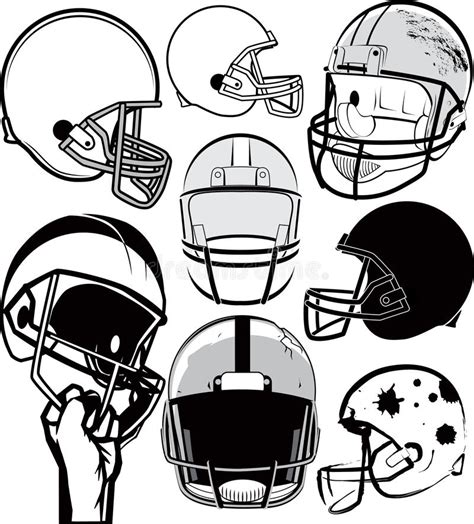 Multiple sizes and related images are all free on clker.com. Football Helmet Collection stock vector. Illustration of ...