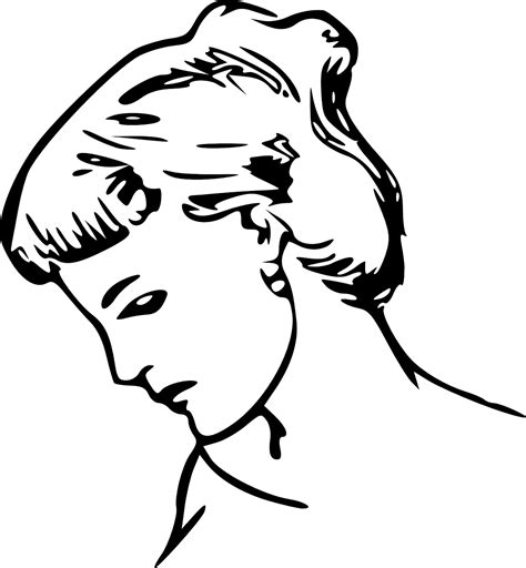 woman side profile face head black and white free image from