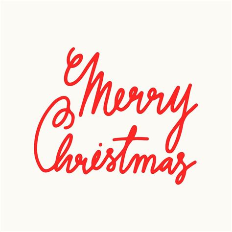 Vintage Merry Christmas Typography Free Stock Vector 556933