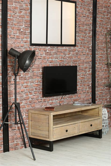 Petit meuble tv en bois recyclé AUCKLAND | Meubles TV | Pier Import