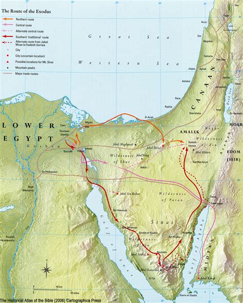 The Exodus Route Crossing The Red Sea Bible Mapping Bible Bible