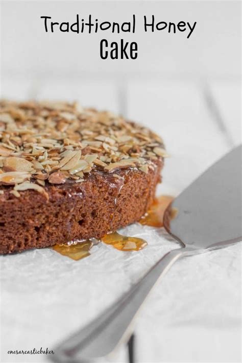An Easy Honey Cake Soaked With Honey And Topped With Almonds Recipe Honey Cake Recipe Easy