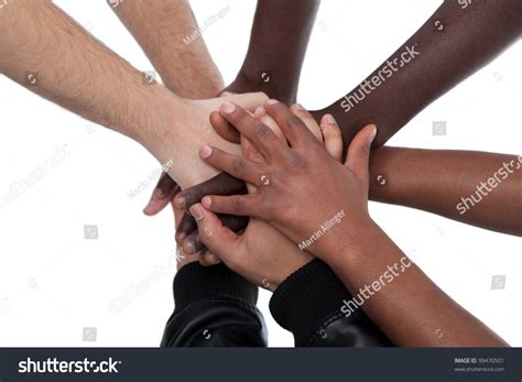 Many Multiracial Hands Coming Together Team Stock Photo Edit Now