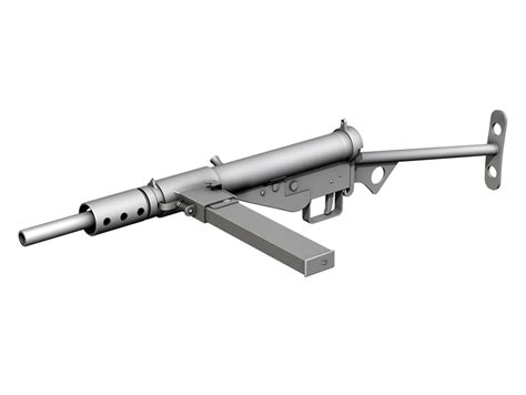 Sten Mkii Submachine Gun 3d Model
