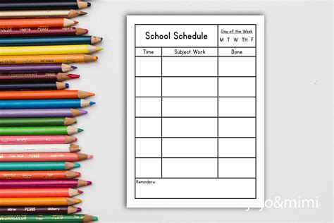 Printable Homeschool Resource Daily Checklist School Schedule Etsy In