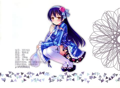 Hd Wallpaper Anime Girls Blue Hair Sonoda Umi Love