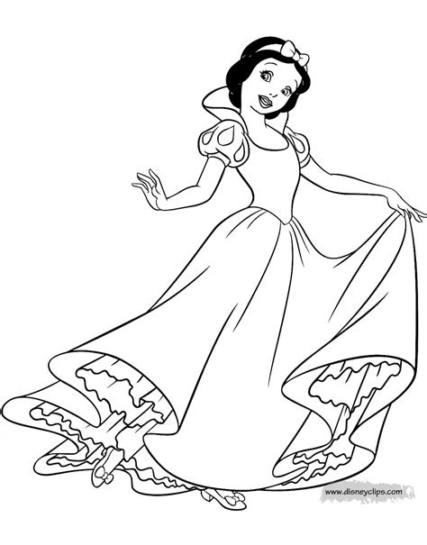 Snow White And The Seven Dwarfs Coloring Page Coloring Home