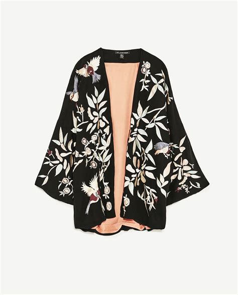 Image of EMBROIDERED KIMONO JACKET from Zara Trends of time Tøj
