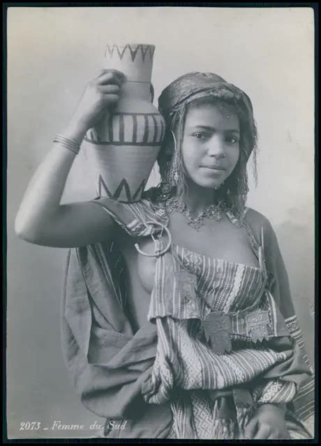 GARRIGUES NORTH Africa Arab Near Nude Woman Original 1900s Medium