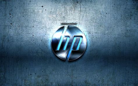 Fondos de pantalla hd full. تحميل خلفيات شعار HP, معدني أزرق الخلفية, Hewlett-Packard ...