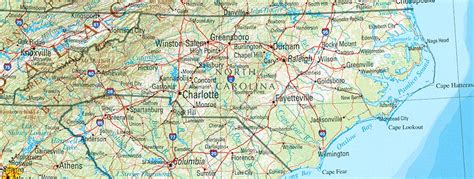 Landkarte North Carolina Übersichtskarte Karten Und