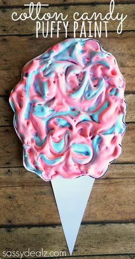 Cotton Candy Kids Craft Using Puffy Paint - Crafty Morning
