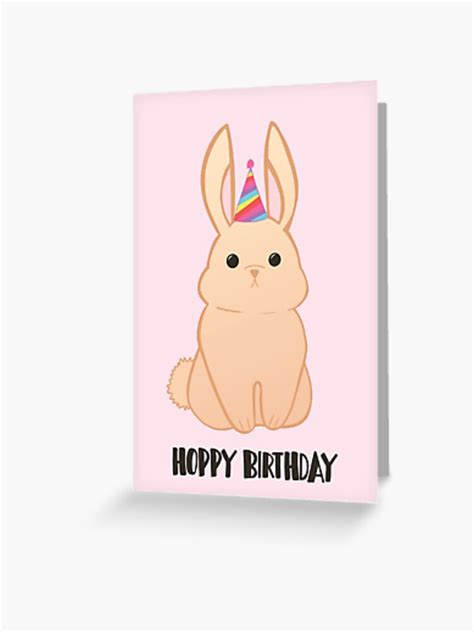 Bunny Birthday Card Birthday Cards Paper And Party Supplies Pe