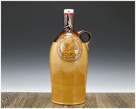 64 Oz Beer Growler Handmade From Ceramic Stoneware Clay With New Capn
