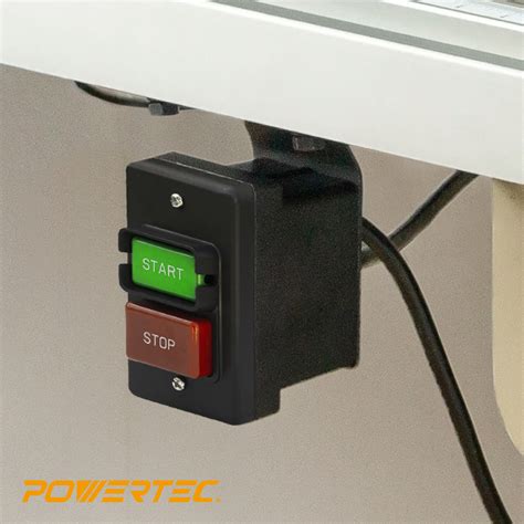 single phase on off table saw safety switch 110 220 v powertec woodwork safety accessories