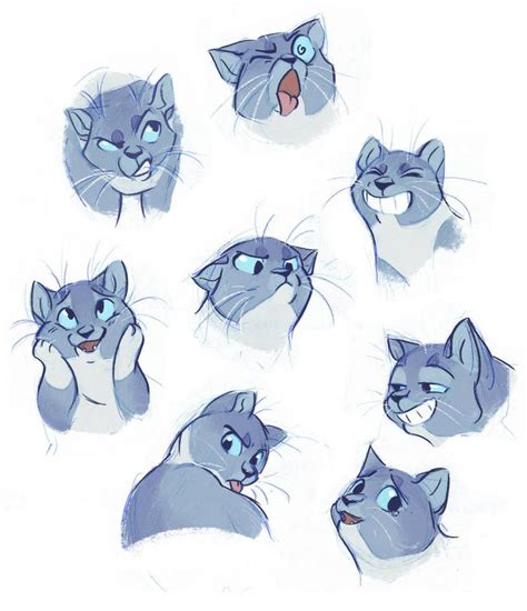 Kitty Expressions By Bedupolker On Deviantart Cartoon Cat Drawing