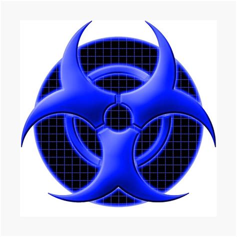 Blue Biohazard Symbol Photographic Print For Sale By Gilberticus