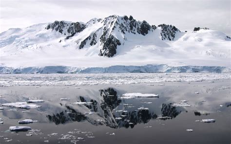 Wallpaper Landscape Mountains Reflection Snow Winter Arctic