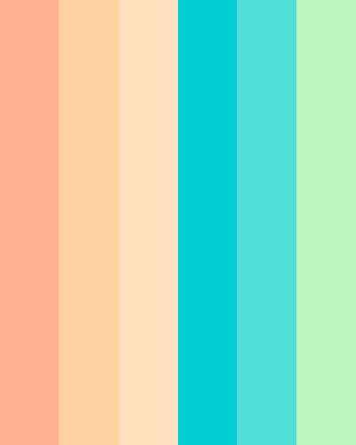 Pale Orange And Turquoise Turquoise Color Scheme Bright Color