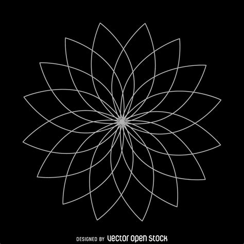 Sacred Geometry Design Featuring A Lotus Flower Made From Lots Of